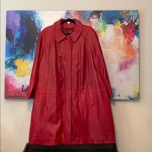 Red Leather Coat